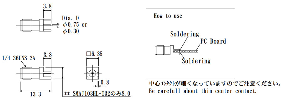 SMAJ103HL-T𝐱𝐱 | 日本コネクト工業株式会社 - JC ELECTRONICS